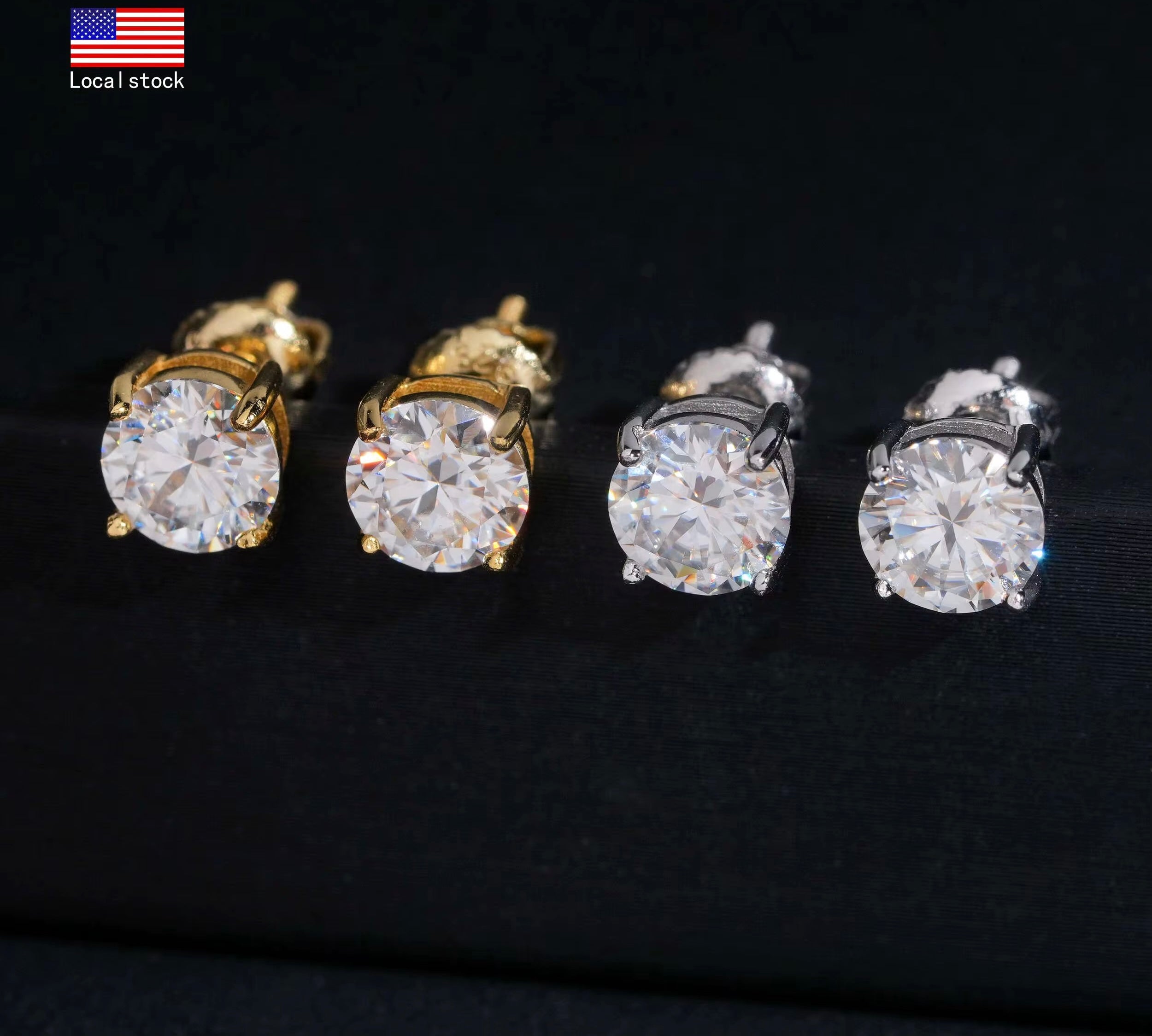 Moissanite Stud Earrings (7mm)