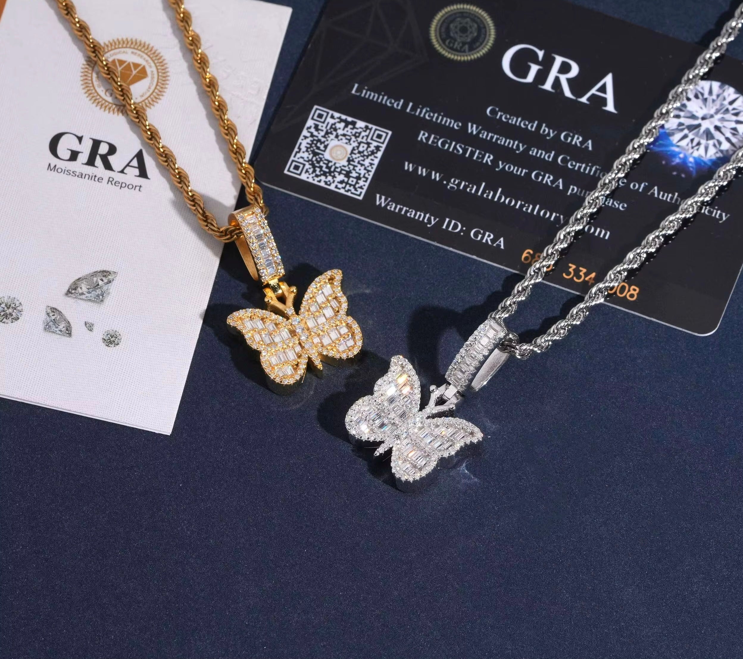 Butterfly Baguette Pendant