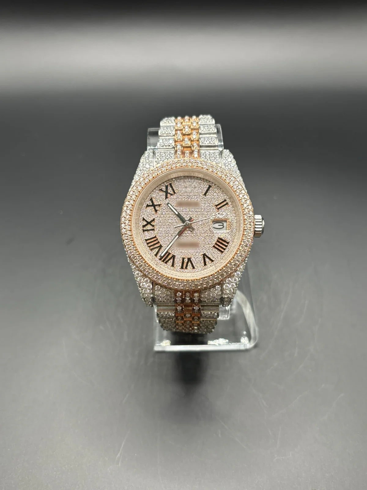 TWO-TONE ROSE MOISSANITE WATCH WITH JUBILEE BRACELET (41MM)