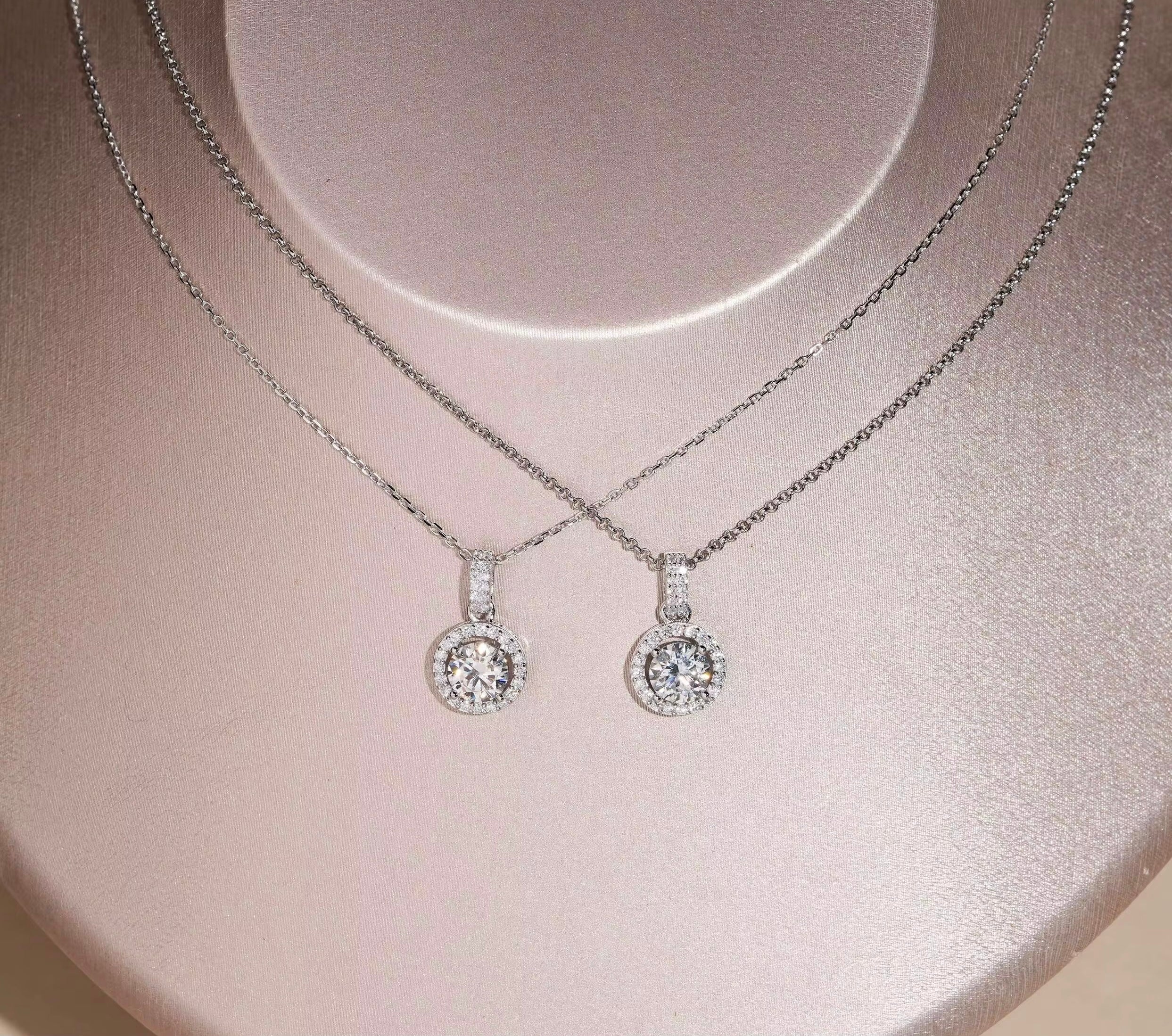 The Halo Glow Stud Necklace