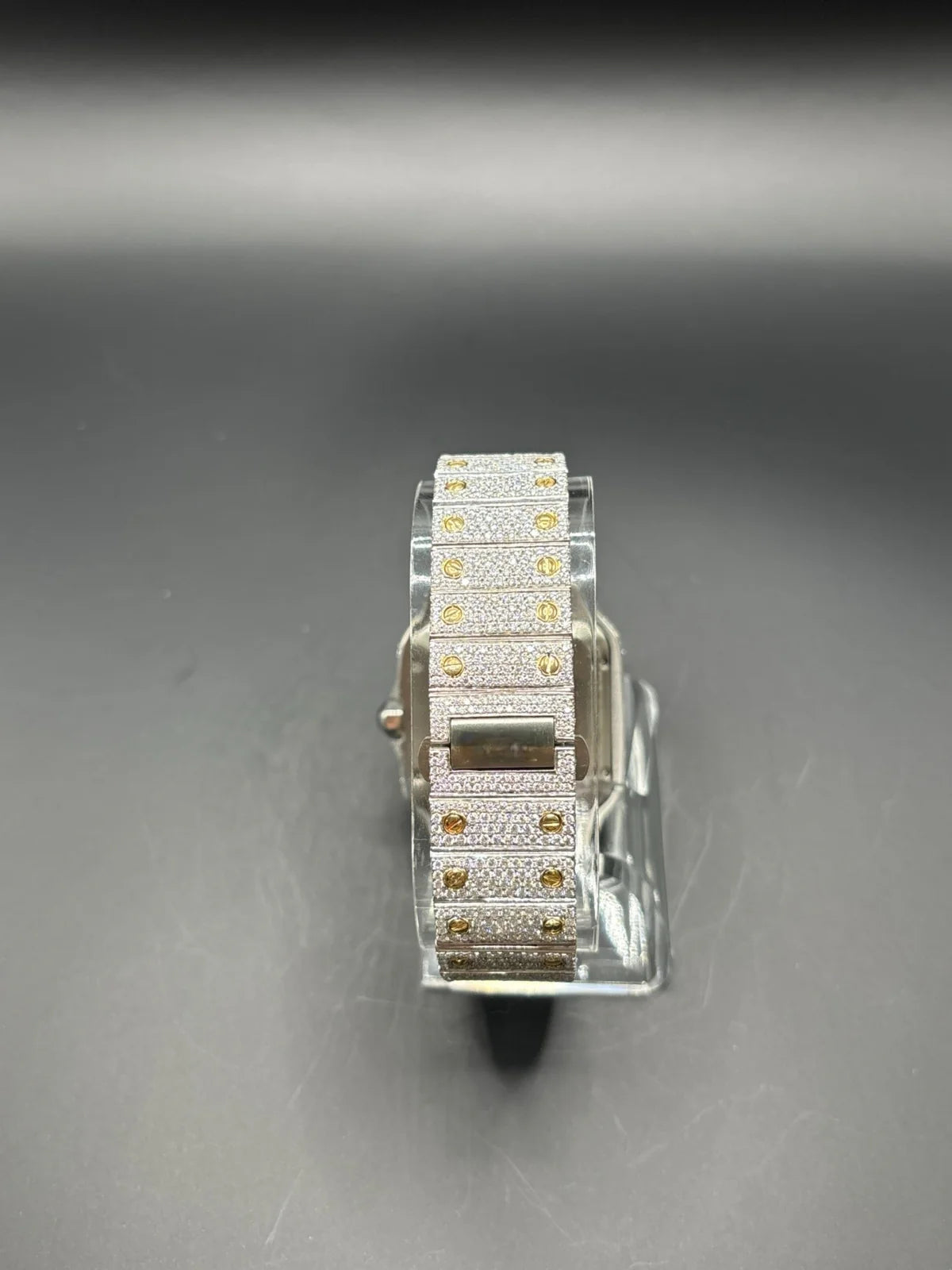 TWO-TONE YELLOW SQUARE MOISSANITE WATCH (40MM)