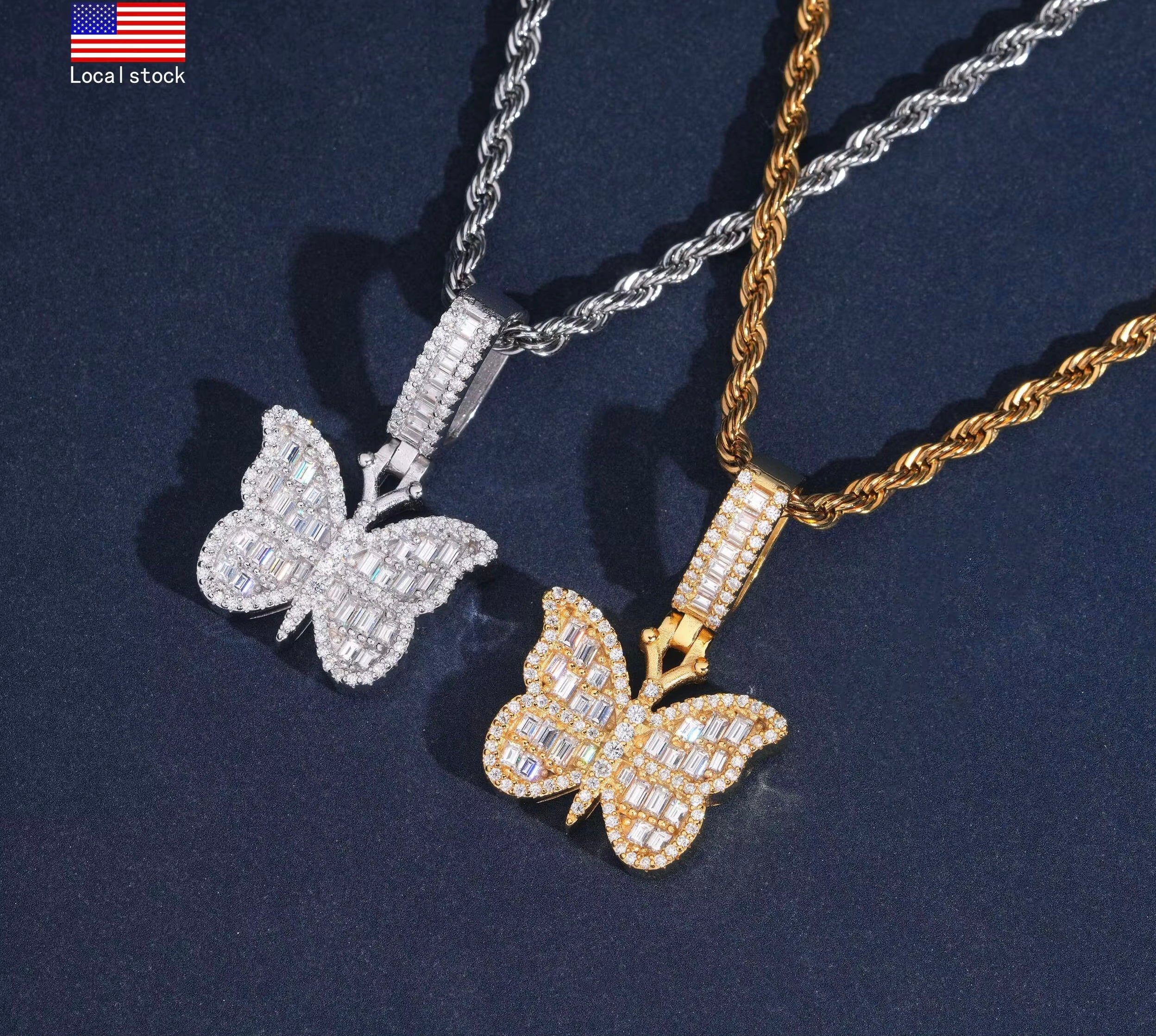 Butterfly Baguette Pendant
