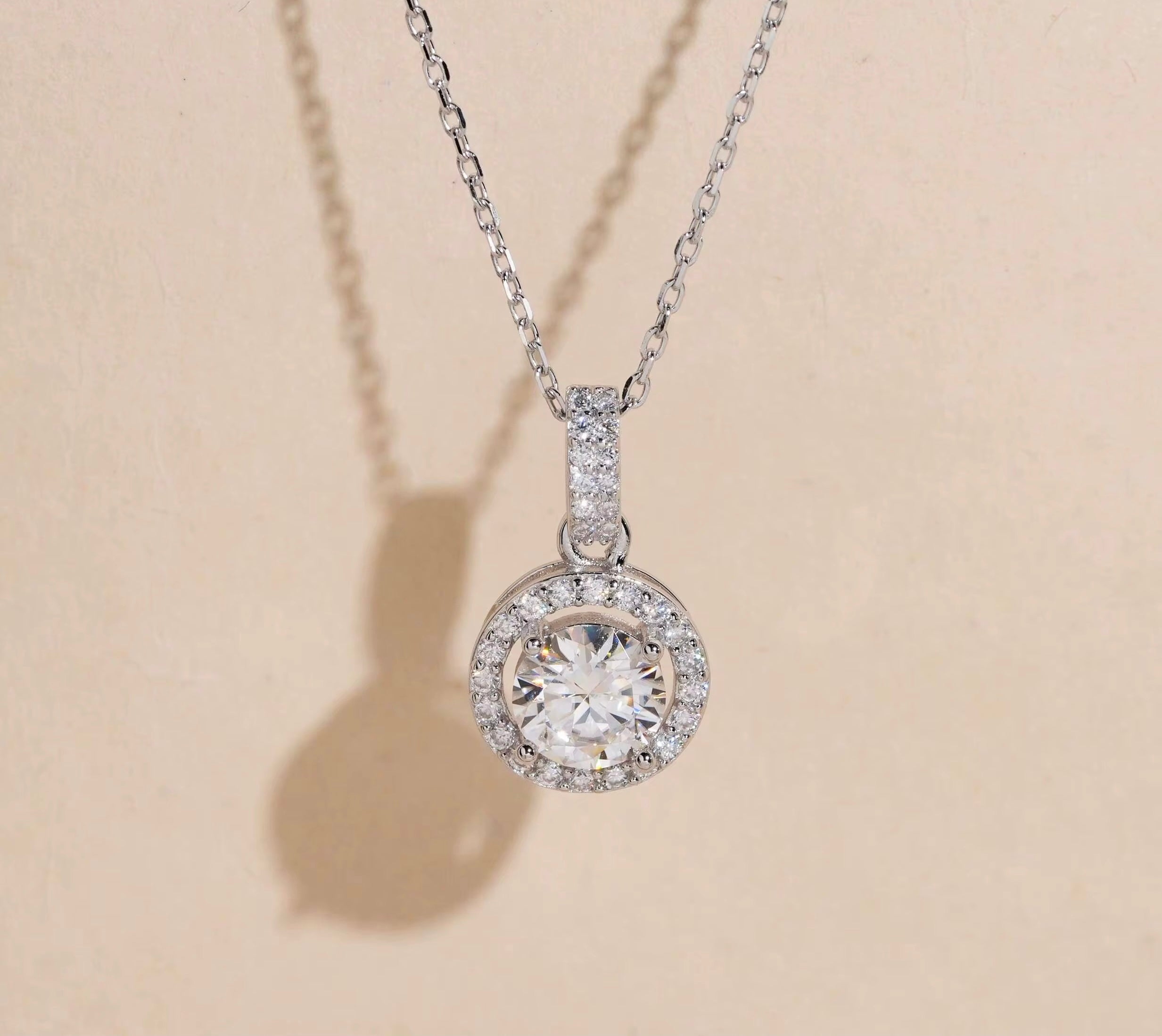 The Halo Glow Stud Necklace